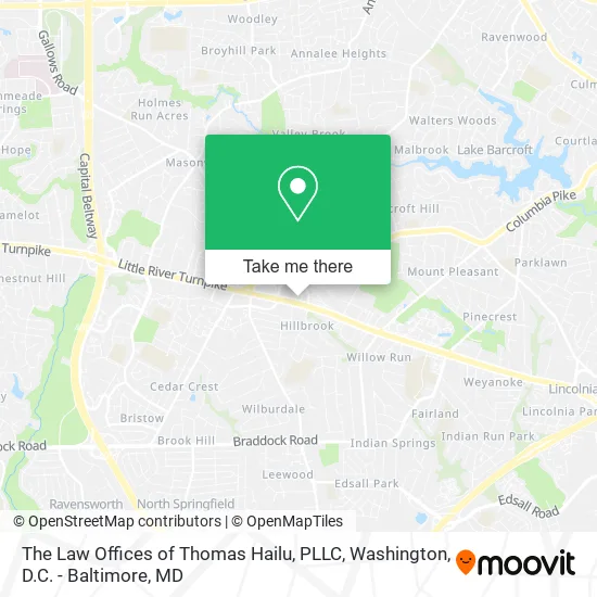 Mapa de The Law Offices of Thomas Hailu, PLLC
