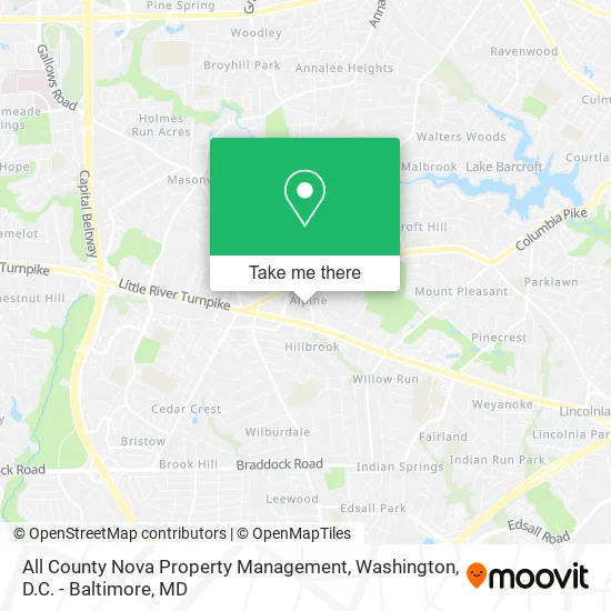 All County Nova Property Management map