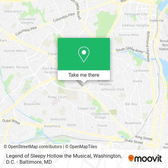 Legend of Sleepy Hollow the Musical map