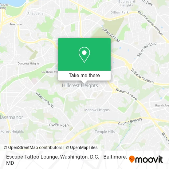 Escape Tattoo Lounge map