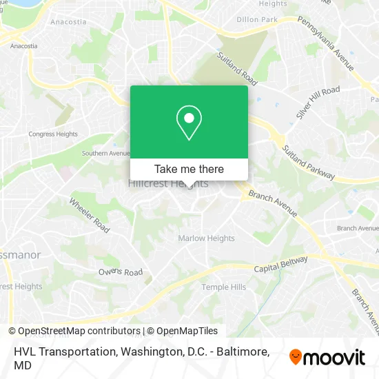 HVL Transportation map