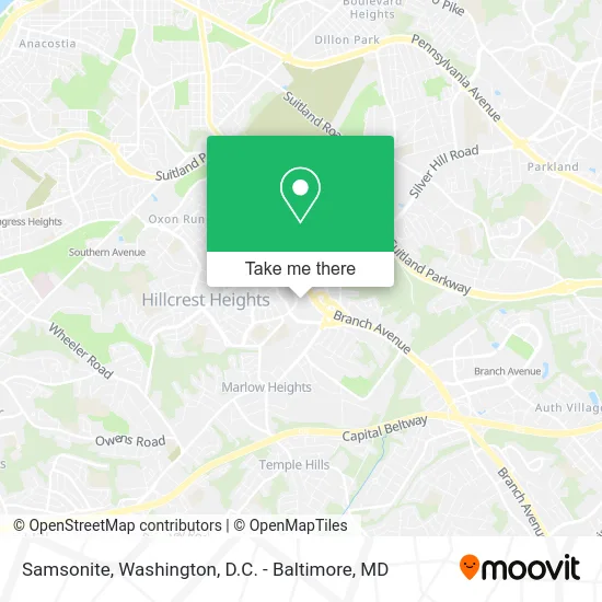 Samsonite map
