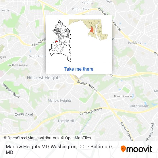 Mapa de Marlow Heights MD