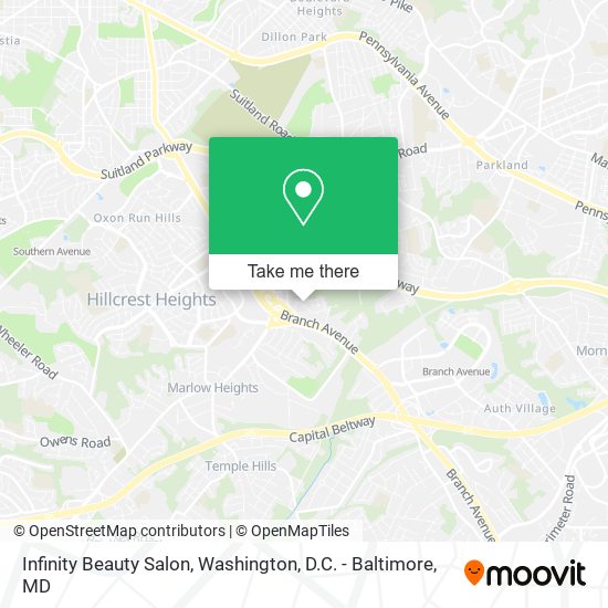 Mapa de Infinity Beauty Salon