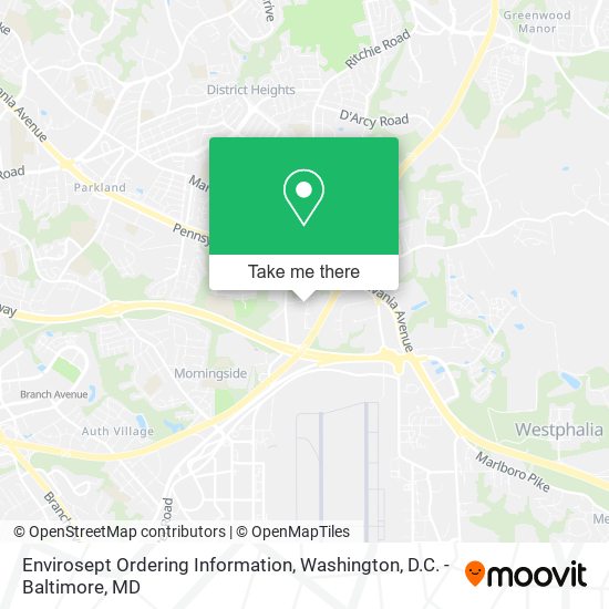 Envirosept Ordering Information map