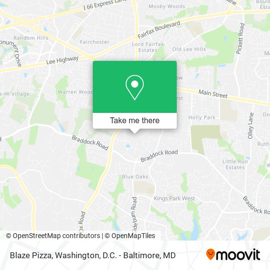 Blaze Pizza map