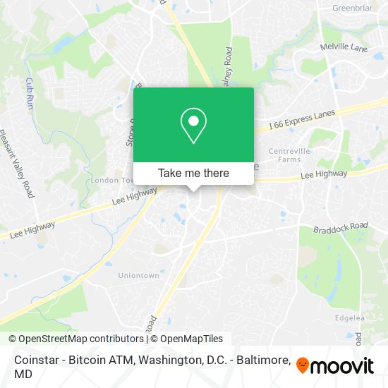 Mapa de Coinstar - Bitcoin ATM