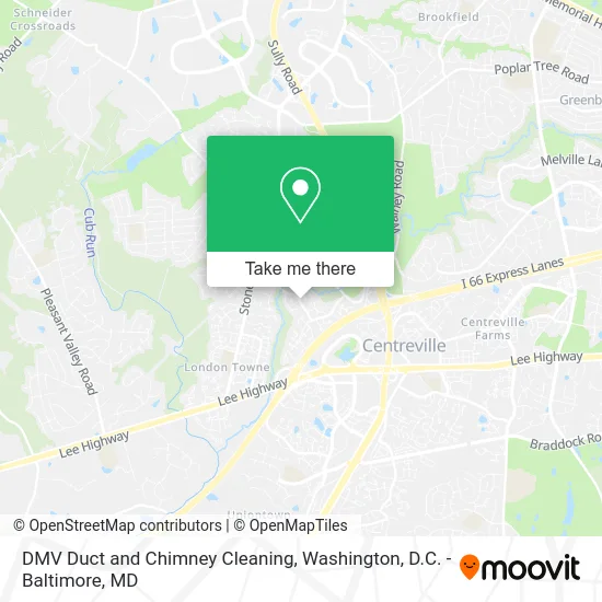 DMV Duct and Chimney Cleaning map