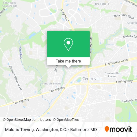 Malon's Towing map