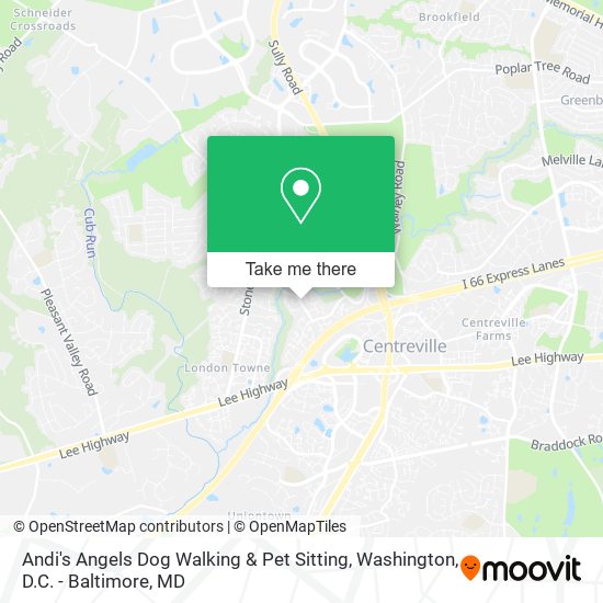 Andi's Angels Dog Walking & Pet Sitting map