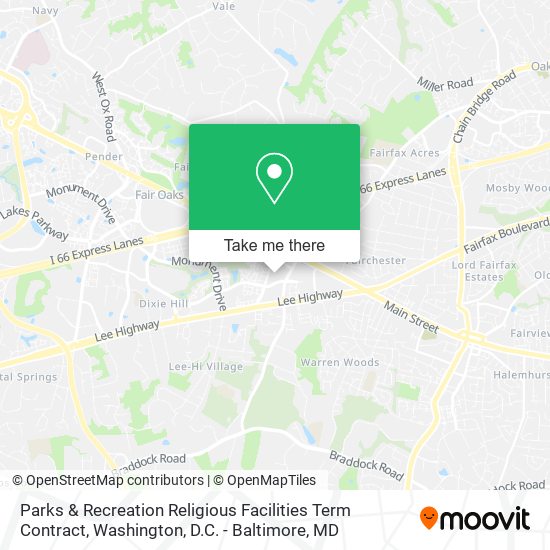 Parks & Recreation Religious Facilities Term Contract map