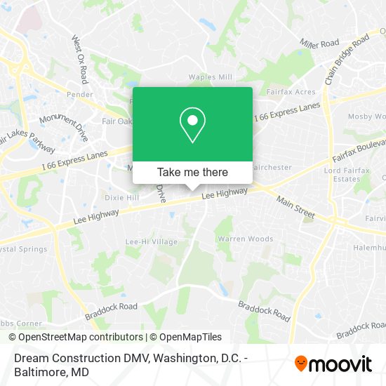 Dream Construction DMV map