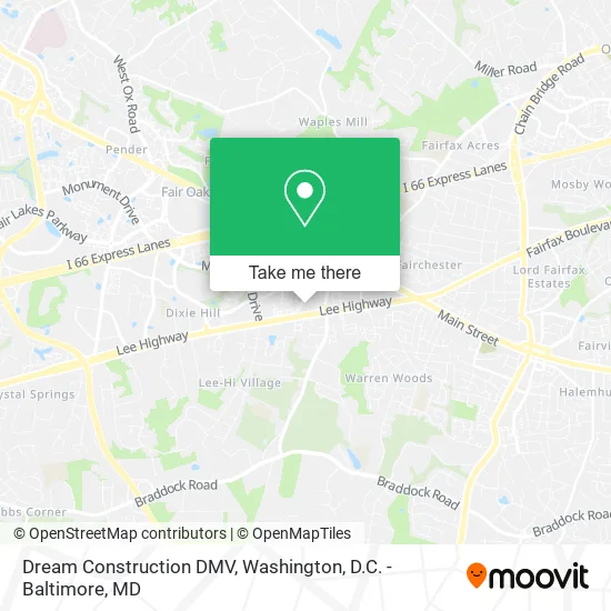 Mapa de Dream Construction DMV