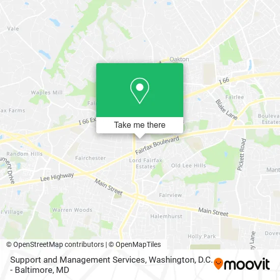 Support and Management Services map