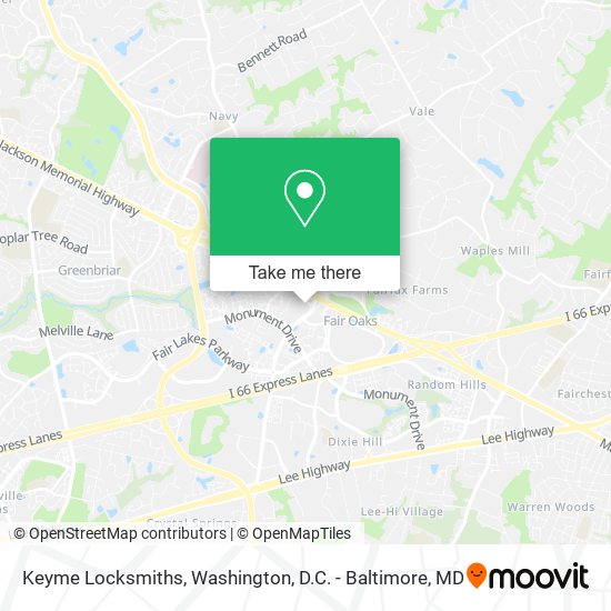 Keyme Locksmiths map