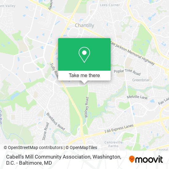 Cabell's Mill Community Association map