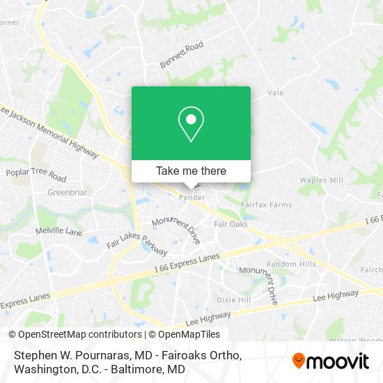 Stephen W. Pournaras, MD - Fairoaks Ortho map