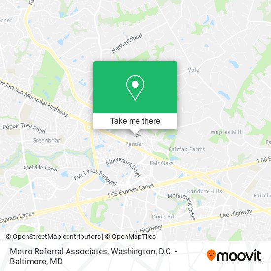 Metro Referral Associates map