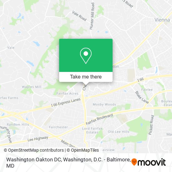 Mapa de Washington Oakton DC