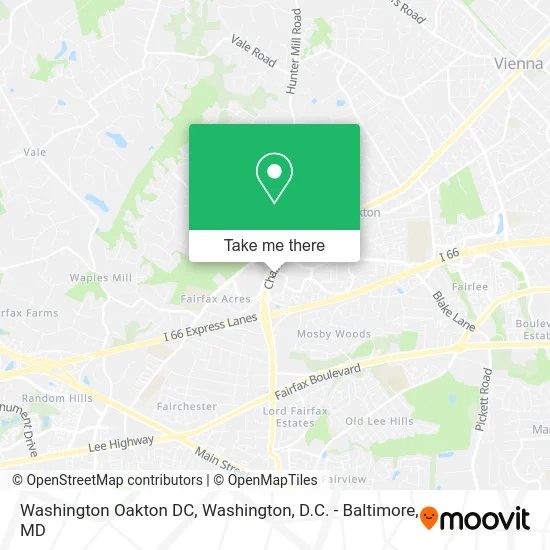 Washington Oakton DC map