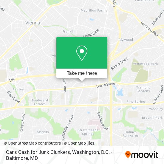 Car's Cash for Junk Clunkers map