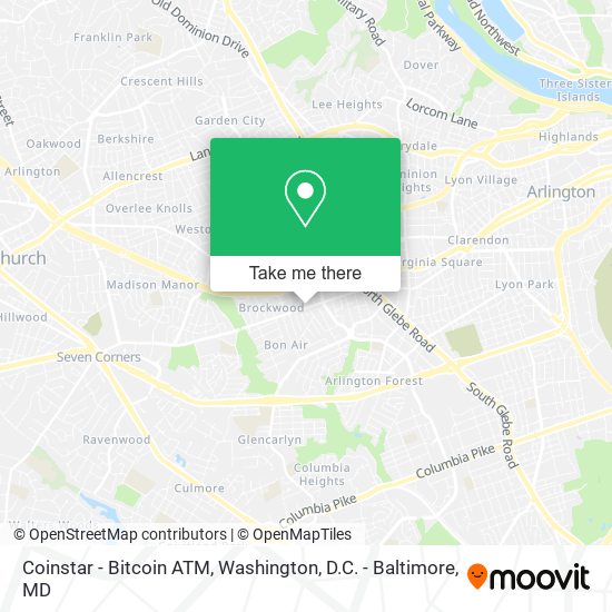 Mapa de Coinstar - Bitcoin ATM