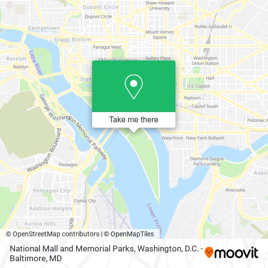 National Mall and Memorial Parks map