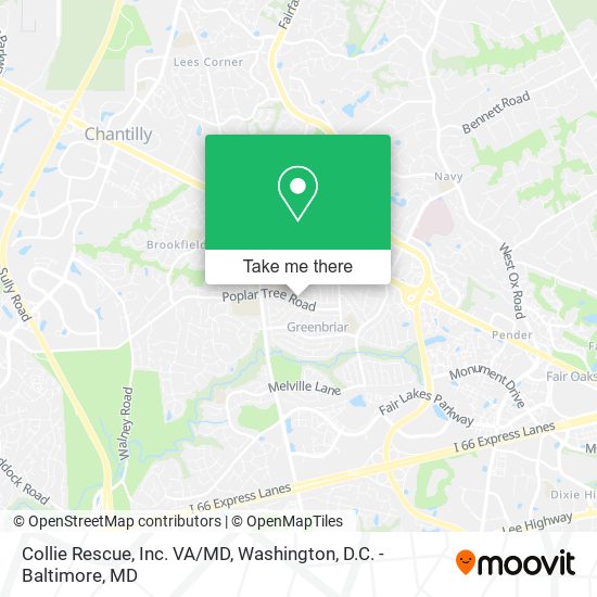 Mapa de Collie Rescue, Inc. VA/MD