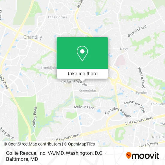 Collie Rescue, Inc. VA/MD map