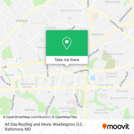 All Day Roofing and More map