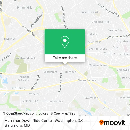 Hammer Down Ride Center map