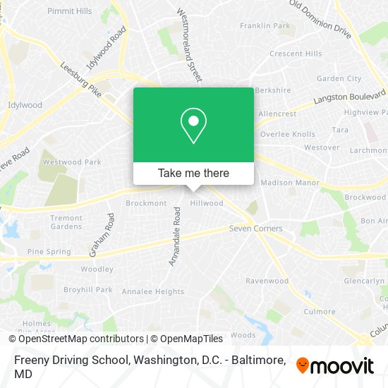 Freeny Driving School map