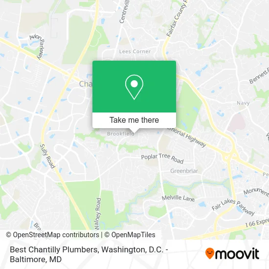 Best Chantilly Plumbers map