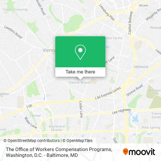 The Office of Workers Compensation Programs map