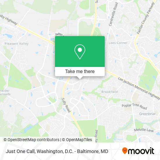 Just One Call map