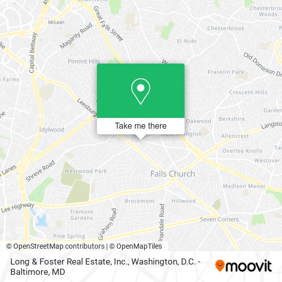 Mapa de Long & Foster Real Estate, Inc.