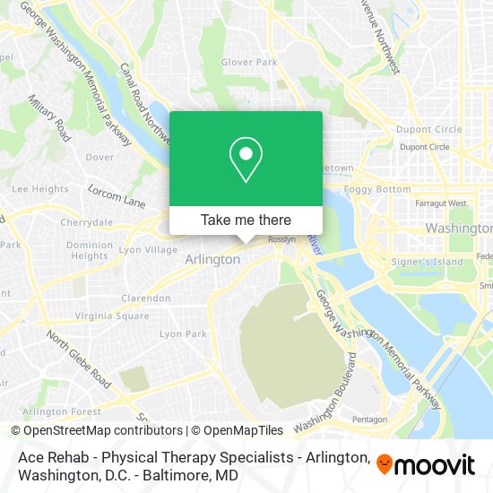 Ace Rehab - Physical Therapy Specialists - Arlington map