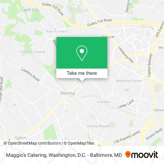 Maggio's Catering map