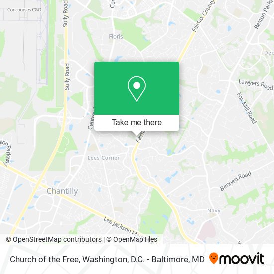 Church of the Free map
