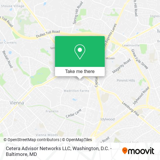 Mapa de Cetera Advisor Networks LLC