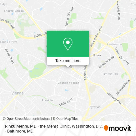 Rinku Mehra, MD - the Mehra Clinic map