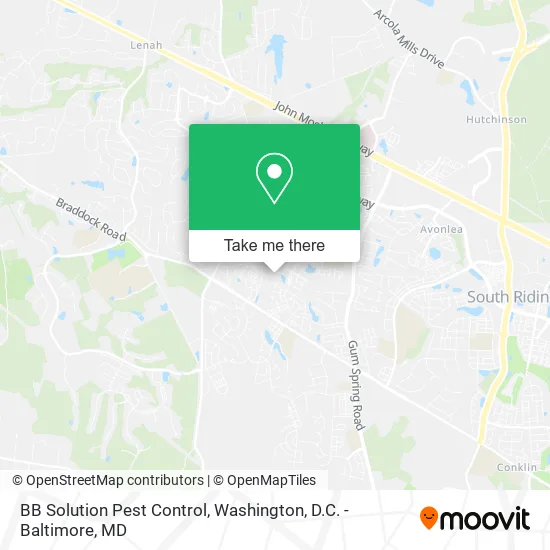 BB Solution Pest Control map