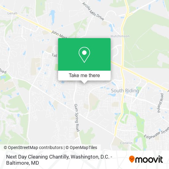 Mapa de Next Day Cleaning Chantilly