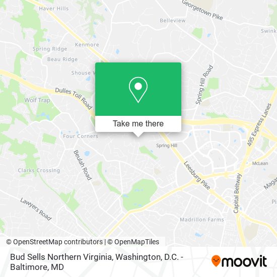 Bud Sells Northern Virginia map
