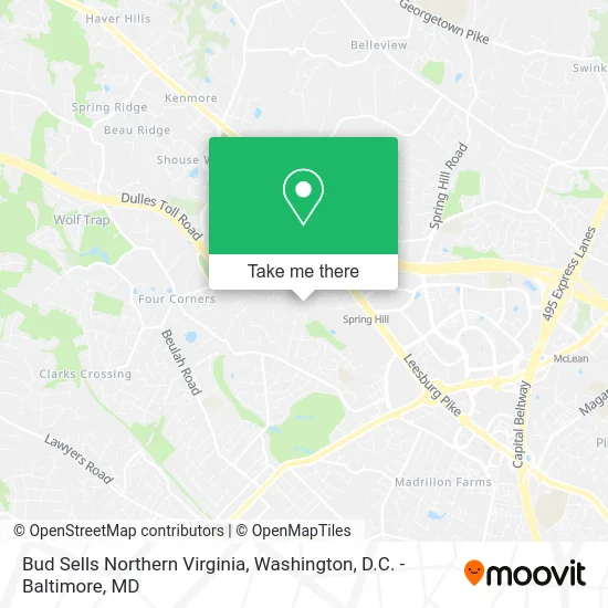 Bud Sells Northern Virginia map