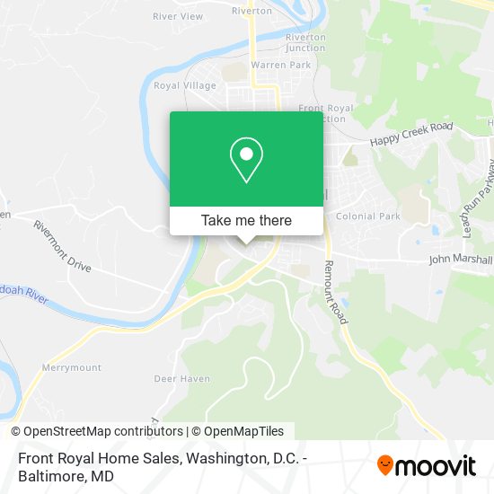 Front Royal Home Sales map