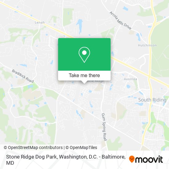 Mapa de Stone Ridge Dog Park