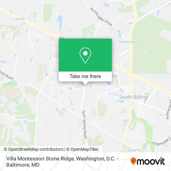 Villa Montessori Stone Ridge map