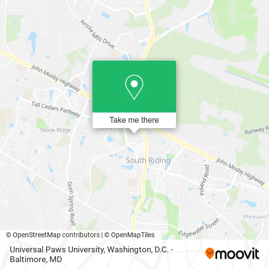 Mapa de Universal Paws University