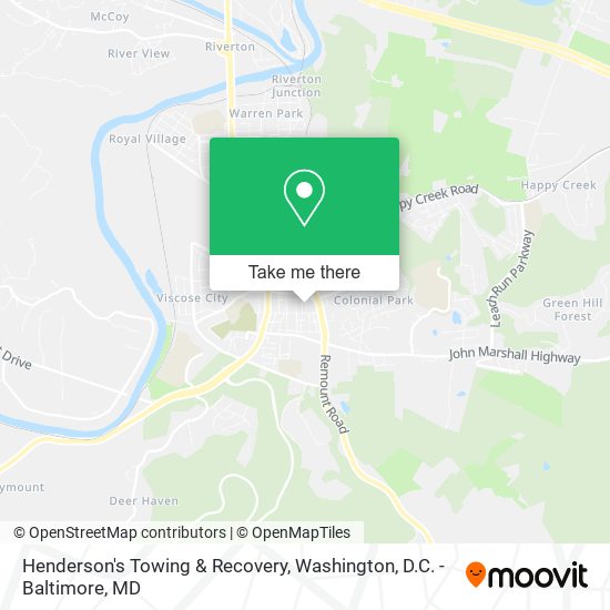 Mapa de Henderson's Towing & Recovery